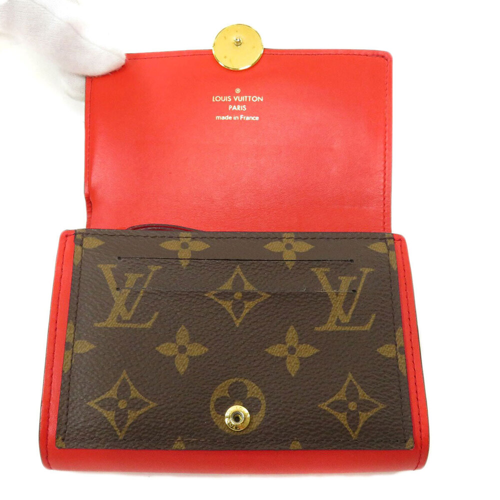 Louis Vuitton Portefeuille Wallet Flore Coquelicot RedBifold - Picture 4 of 8